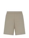 Armani Exchange Basic Bermuda In Stretch Fabric In Roasted Cashew