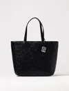 Armani Exchange Embossed-logo Pattern Tote Bag In Black