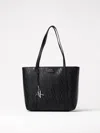 Armani Exchange Logo-pattern Tote Bag In Black