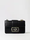 Armani Exchange Asv Small Logo Shoulder Bag With Chain Strap In Black