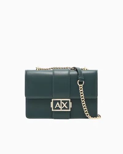 Armani Exchange Shoulder Bag With Metal Logo