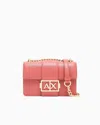 Armani Exchange Shoulder Bag With Metal Logo In Pink