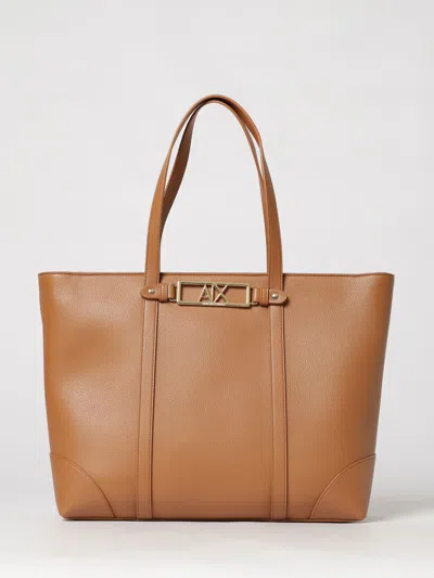 Armani Exchange Shoulder Bag Woman Color Leather In Brown