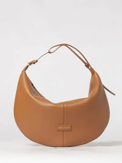 Armani Exchange Shoulder Bag Woman Color Leather In Brown