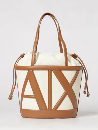 Armani Exchange Shoulder Bag Woman Color Natural In Brown