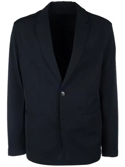 Armani Exchange Single-breasted Blazer In Blue