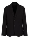 Armani Exchange Single-breasted Blazer In Black
