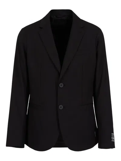 Armani Exchange Single-breasted Blazer In Black
