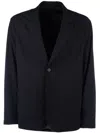 Armani Exchange Buttoned-up Single-breasted Blazer In Black