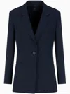 Armani Exchange Single Breasted Jacket With One Button In Blue