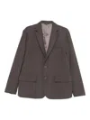 Armani Exchange Single-breasted Blazer In Brown