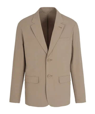 Armani Exchange Single-breasted Blazer In Roasted Cashew