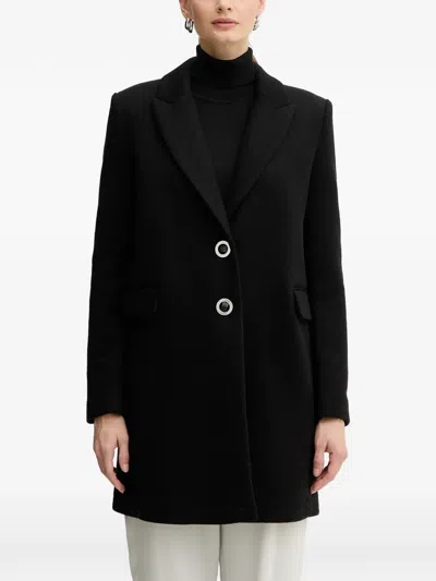 Armani Exchange Single-breasted Coat In Black