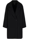 Armani Exchange Single-breasted Coat In Black