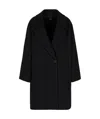 Armani Exchange Single-breasted Coat In Black