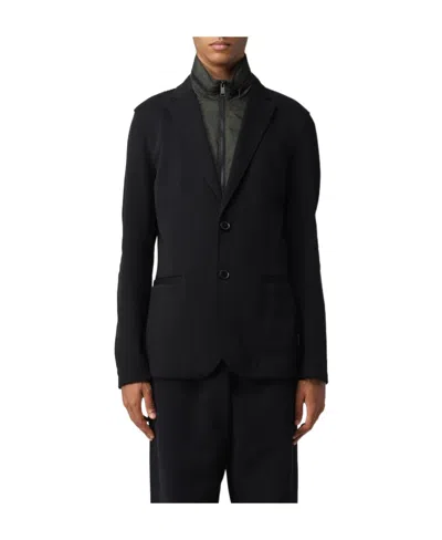 Armani Exchange Single-breasted Fitted Blazer In Black
