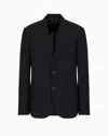 Armani Exchange Single-breasted Two-button Jacket In Black