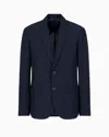 Armani Exchange Single-breasted Two-button Jacket In Blue