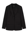 Armani Exchange Single Button Blazer In Black