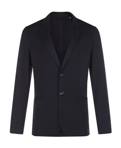 Armani Exchange Single-breasted Blazer In Blue