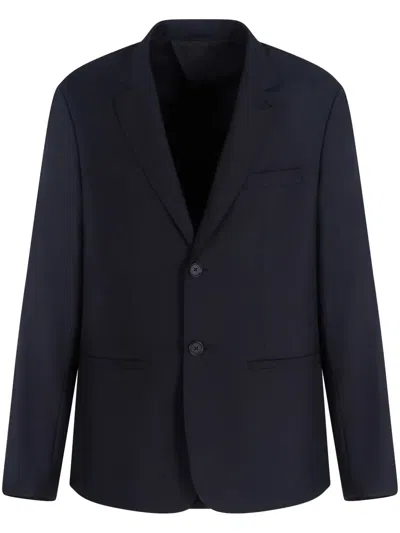 ARMANI EXCHANGE NOTCHED-LAPELS SINGLE-BREASTED BLAZER