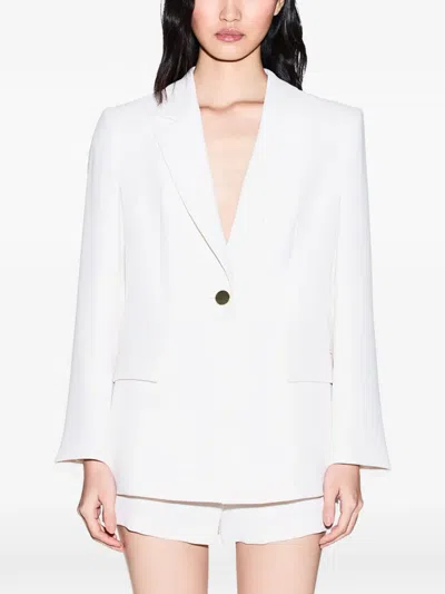 Armani Exchange Single-breasted Blazer In White