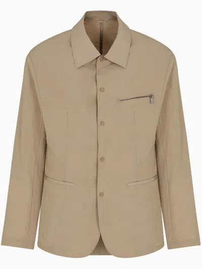 Armani Exchange Single-breasted Jacket In Neutral