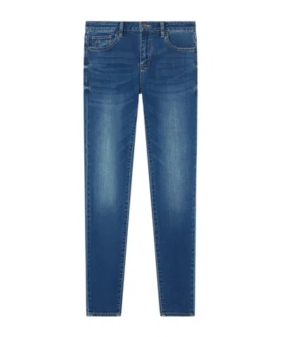 Armani Exchange Skinny Jeans In Animal Print