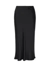 Armani Exchange Asv Satin Midi Skirt In Black