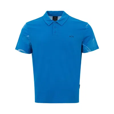 Armani Exchange Sleek Cotton Polo For Men's Men In Blue