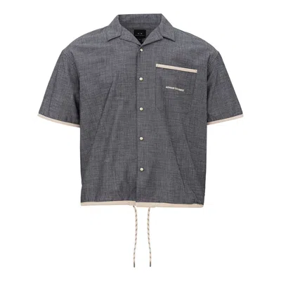 Armani Exchange Sleek Cotton Shirt For Men's Men In Blue