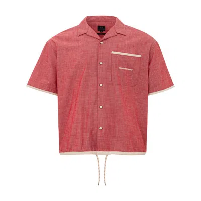 Armani Exchange Sleek Crimson Cotton Shirt For Men In Red