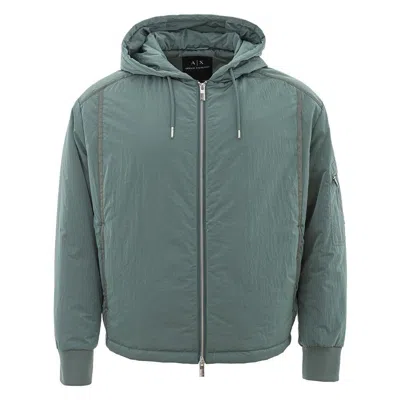 Armani Exchange Sleek Polyamide Jacket For Men's Men In Green