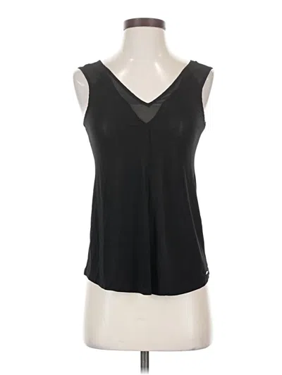 Pre-owned Armani Exchange Sleeveless Blouse In Black