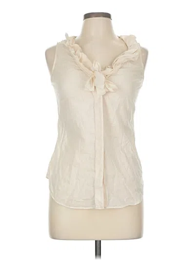 Pre-owned Armani Exchange Sleeveless Blouse In Ivory