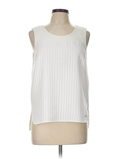 Pre-owned Armani Exchange Sleeveless Blouse In White