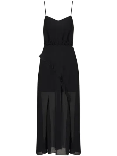 Armani Exchange Sleeveless Dress In Black
