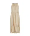 Armani Exchange Fluid Midi Dress With Halterneck In Nude