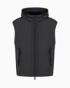 Armani Exchange Sleeveless Jacket With Hood In Green