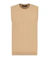 Armani Exchange Sleeveless Knitted Vest In Nude