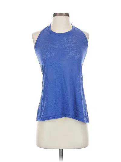 Pre-owned Armani Exchange Sleeveless Top Blue Halter Neckline Tops