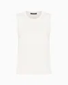 Armani Exchange Sleeveless Top In White