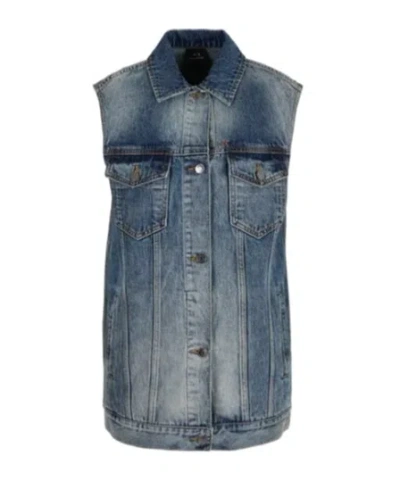 Armani Exchange Sleeveless Vest In Blue