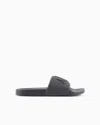Armani Exchange Slider Slippers With Logo In Black