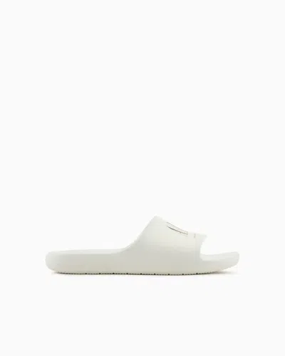 ARMANI EXCHANGE SLIPPERS WITH ICON PROJECT LOGO