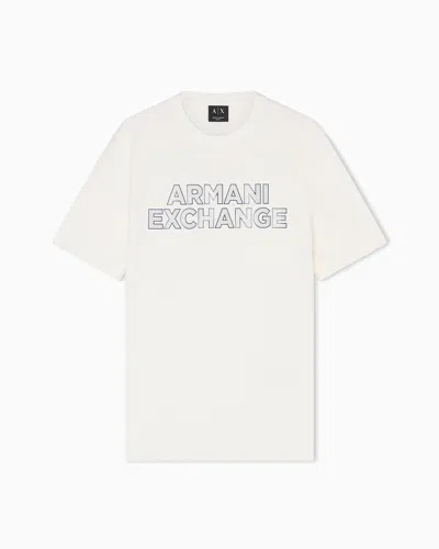 Armani Exchange Slim Fit Cotton T-shirt In White