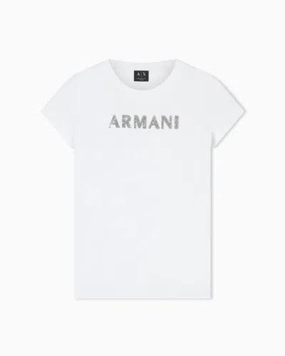 Armani Exchange Slim Fit Cotton T-shirt In White