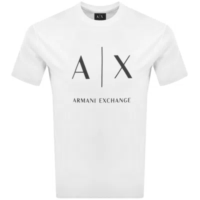 Armani Exchange Slim Fit Crew Neck T Shirt White