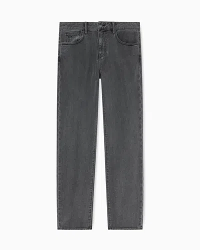 Armani Exchange Slim Fit Jeans Stretch Denim Faded In Gray