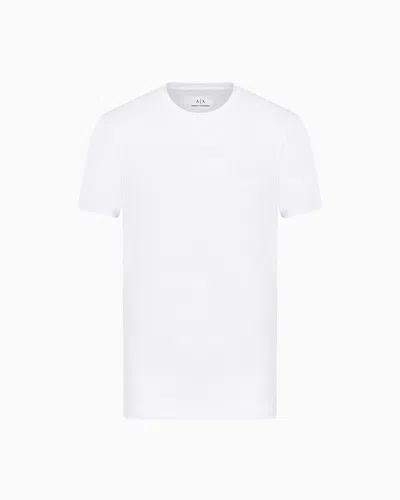 Armani Exchange Official Store T-shirt Coupe Classique En Jersey In White